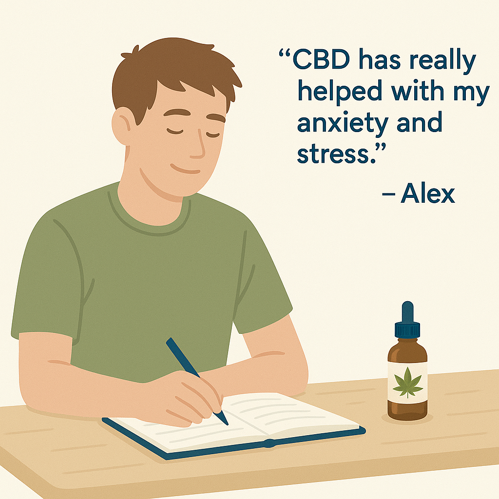 CBD anxiety relief UK - happy customer success story